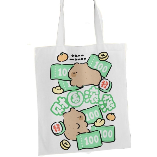 Lerretsveske Cartoon Capybara Tote 8 8 8