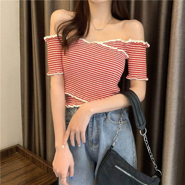 LyhythihaisetT-paidat Tube Top RED STRIPE RED STRIPE Red Stripe