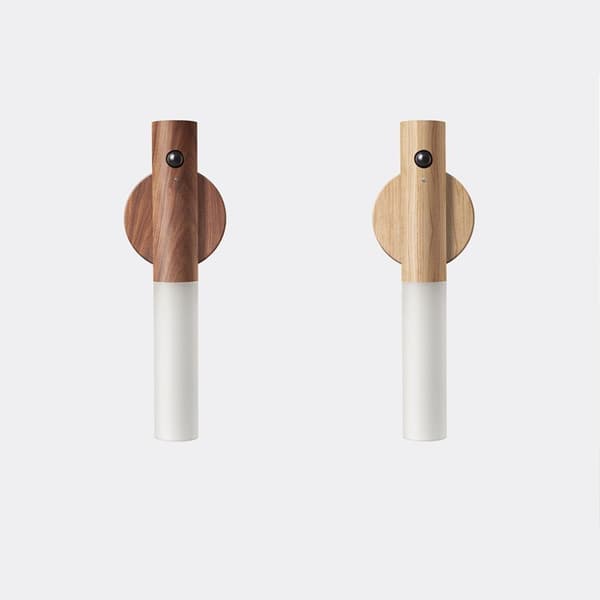 LED Bevegelsessensorlys Håndholdt Flyttbart Nattlys i Ask Tre ash wood