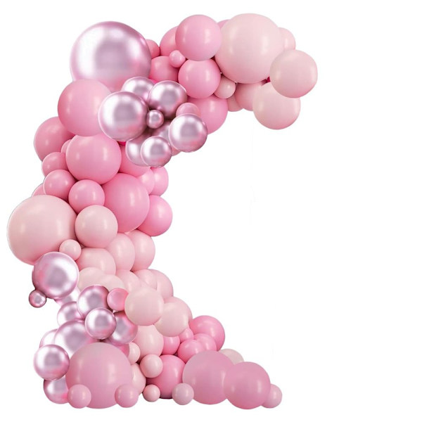 Rosa ballonger för födelsedagbröllop