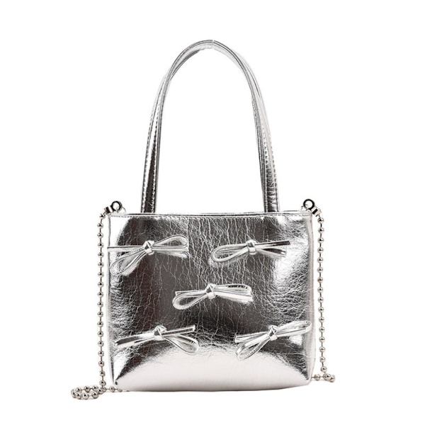 Crossbody Tasker Skuldertaske Håndtasker silver