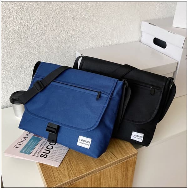 Studerende Postbudtaske Herre Crossbody Taske BLÅ blue