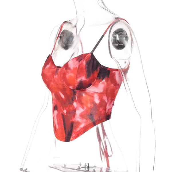 Blomstret Tanktop Crop Top K K S