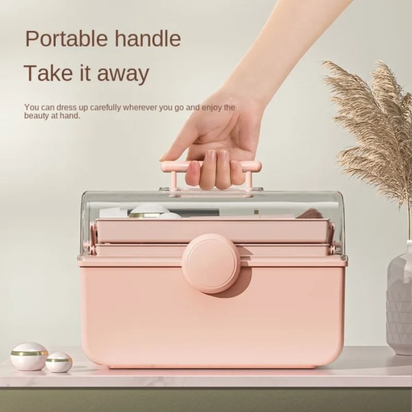 Kosmetisk opbevaringsboks Beauty Makeup Organizer PINK pink