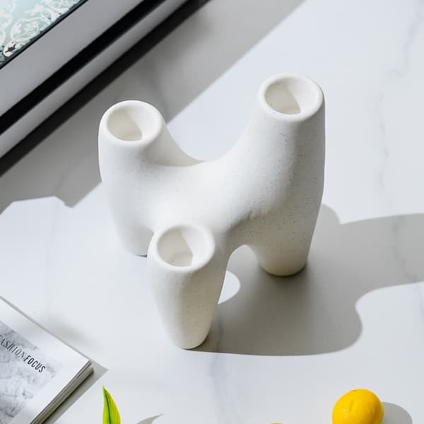 1 stk. Lysestaker Lysestake Borddekorasjoner White 1 Pcs-1 Pcs