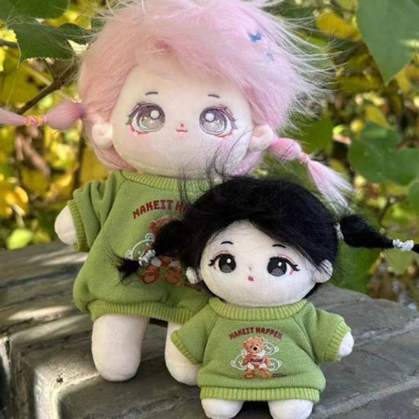 Dukke Hettegensere Sweatshirt Antrekk ROSA 10CM Pink 10cm