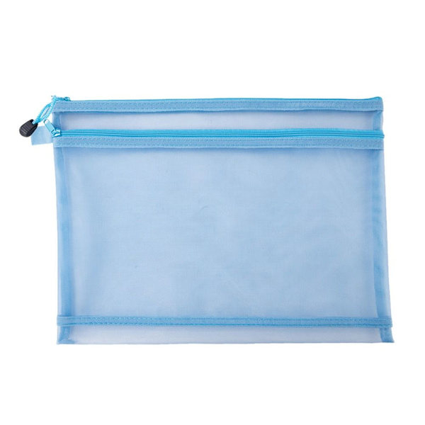 A4 dokumentväska Blixtlås Case BLÅT TYPE2 TYPE2 blue Type2-Type2