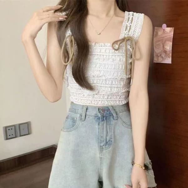 Tanktop Cropped Top HVID White