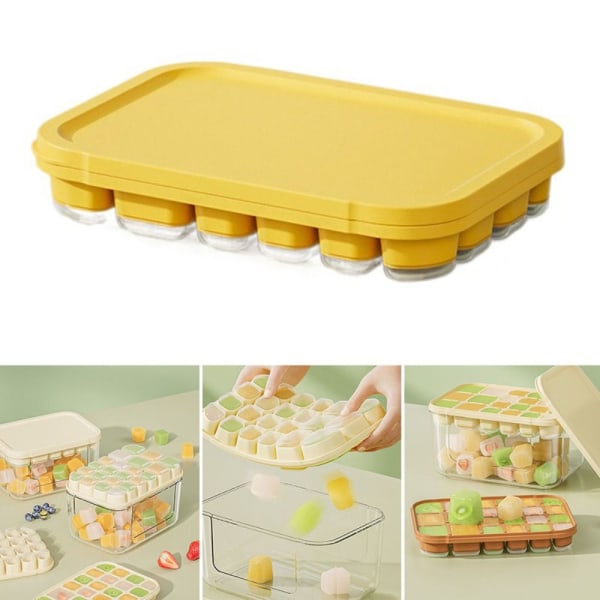 Ice Block Mold Silikoni Ice Cube Mold KELTAINEN yellow