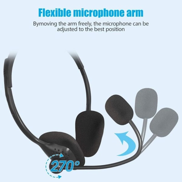 USB Hodetelefon Kablet Datamaskin Headset Øretelefoner