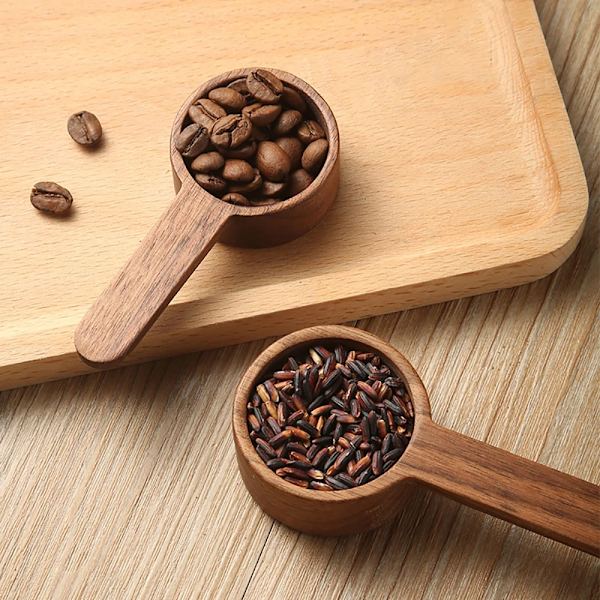 Kaffeske af træ Køkken Måleskeer SORT VALNØD SBlack Walnut