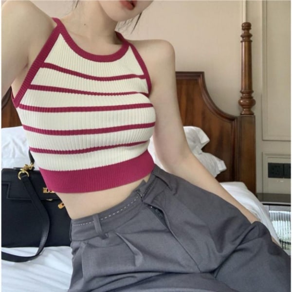 Crop Tops Vest T-shirts SORT Black