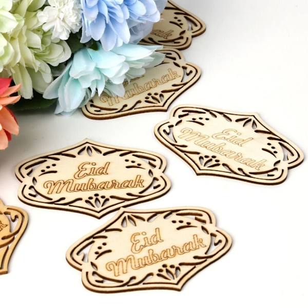 20 stk Ramadan Eid Mubarak Træpynt B-20PCS B-20PCS