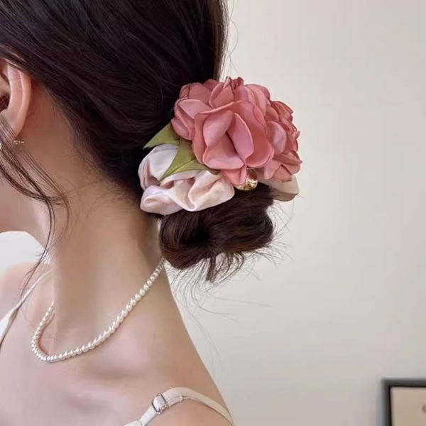Camellia Flower Hårløkke Blomst Hårreb RØD red