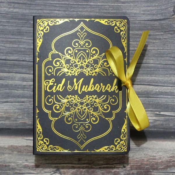 Bokformade Eid Mubarak Chokladgodisaskar, VITA white