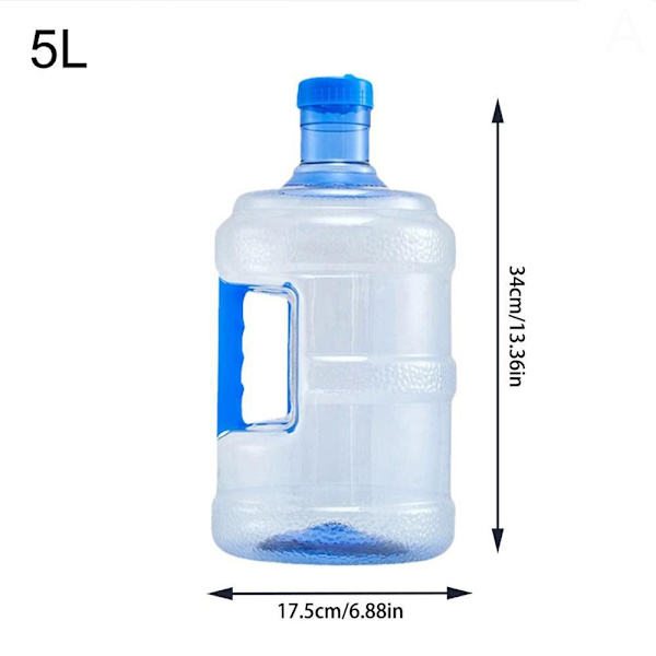 1kpl puhdasvesipullo kannu Mineraalivesisäiliö 5L 5L 5L