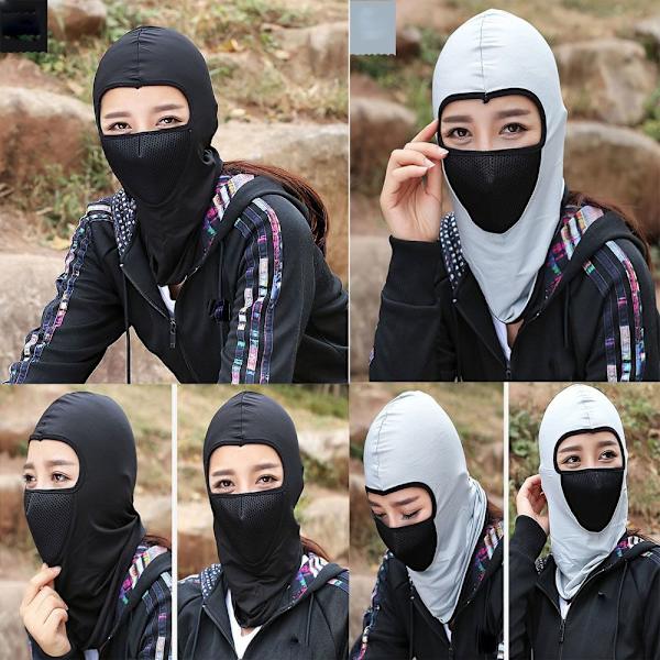 Full Face Cap Cykling Balaclava SORT Black