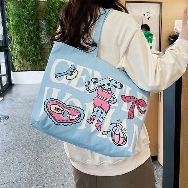 Uformell Skulderveske for kvinner, Bæreveske, LYSEBLÅ light blue