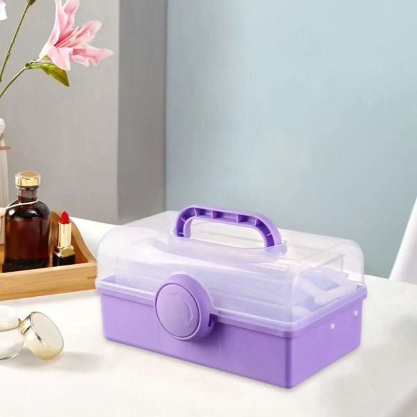 Ompelutarvikkeiden organizer Kosmeettinen säilytyslaatikko PURPURIA purple