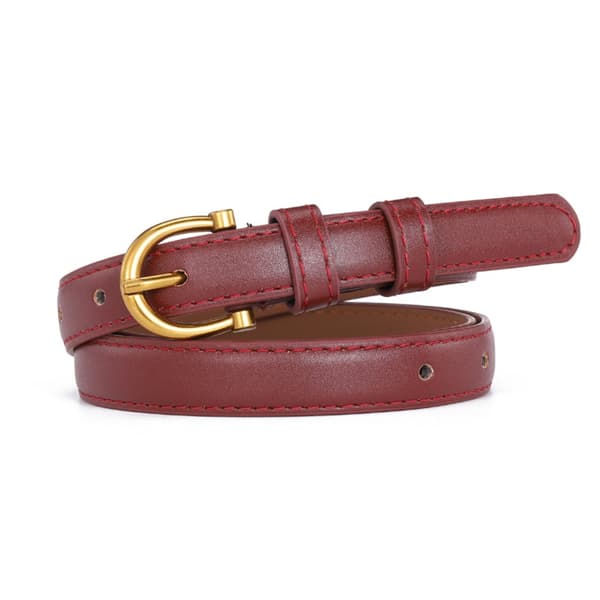 Midjebälte med halvrundt spänne RÖDBRUN RÖDBRUN Red Brown