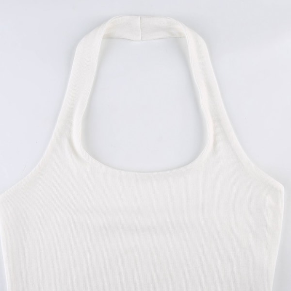 Ryggløse Tank Tops Crop Top WHITE L white L