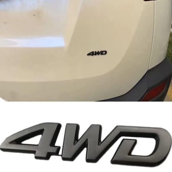 2st metall 4WD Emblem 4WD Bakre Chrome Emblem Logotypdekal