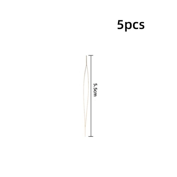 5 kpl Open Big Eye helmipuikkoja Itsekierteytysneulaneuloja 5.5cm