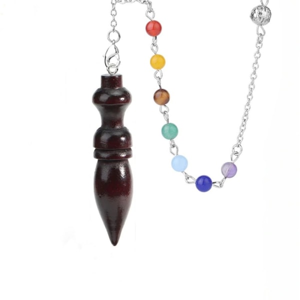 Luonnollinen puinen heiluri Reiki heiluririipus B-7 CHAKRA KETJU B-7 Chakra Chain