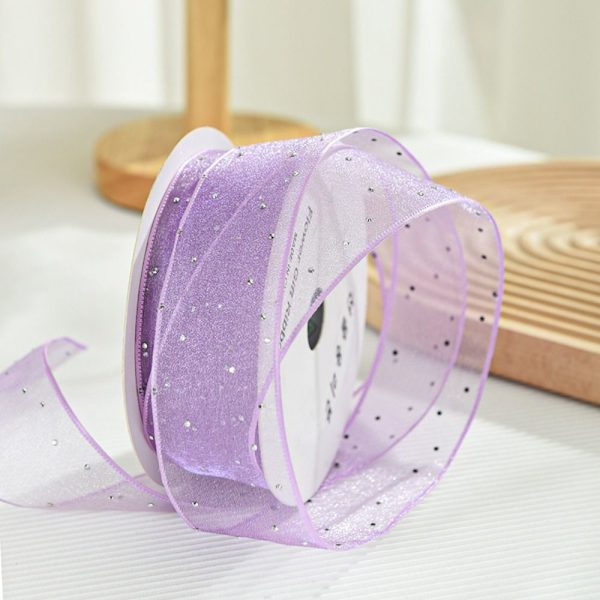 Organza Gaze Garn Band LILA purple