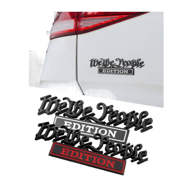 2 kpl We The People Edition -tunnuksia 3D-metallilogomerkkitarrat