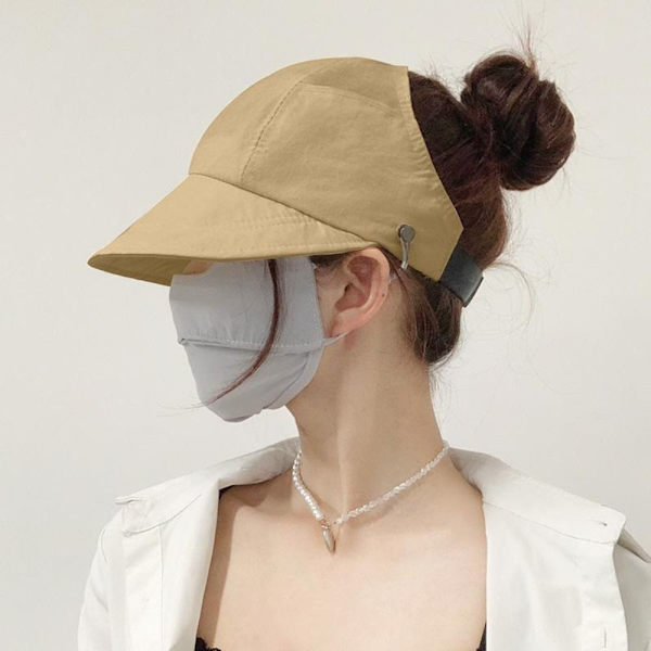 Solhat med bred skygge Foldbar fiskehat KHAKI khaki