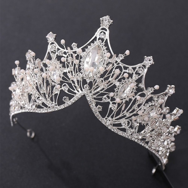 Bridal Crown Tiaras Bride Rhinestone Pannband SILVER silver