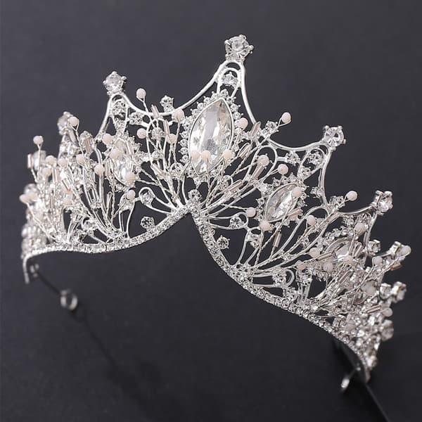 Brudekrone Tiaraer Brud Rhinestone Hodebånd SØLV silver