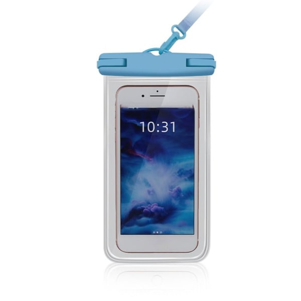 Mobiltelefon Vandtæt taske hængende hals udendørs rejsetaske BLÅ blue