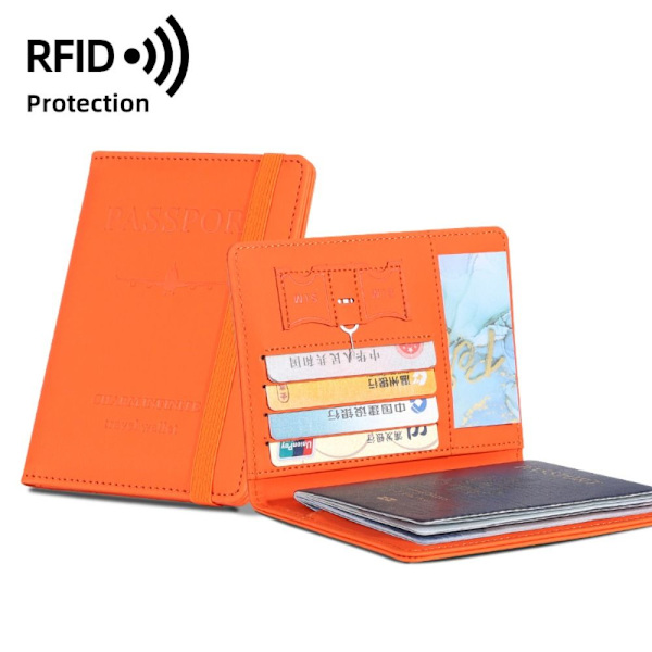 RFID Passport Cove Passport Protector ORANGE Orange