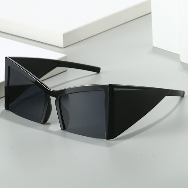 Semi-Rimless Cat Eye Solbriller Square Solbriller LEOPARD Leopard