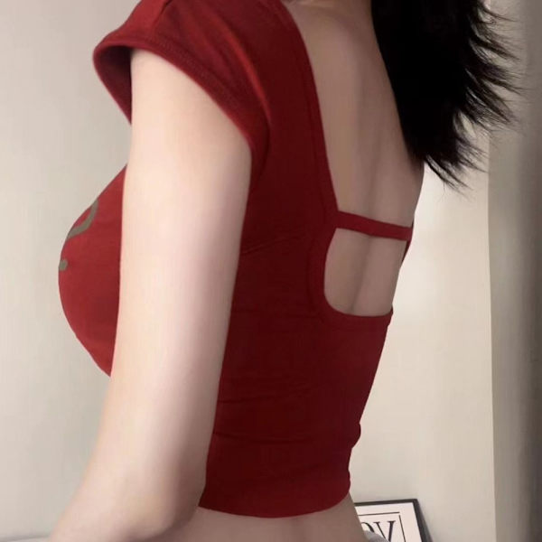 Crop Cami Topit PUNAINEN Red