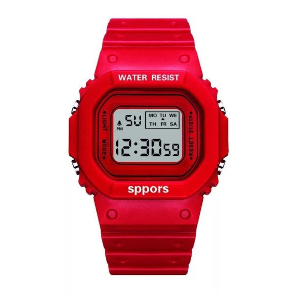 Silikone Jelly Watches Sports Electronic Watch RØD red