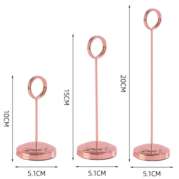 Pöytänumeron pidike Huomautus Clamp SILVER 20CM silver 20cm