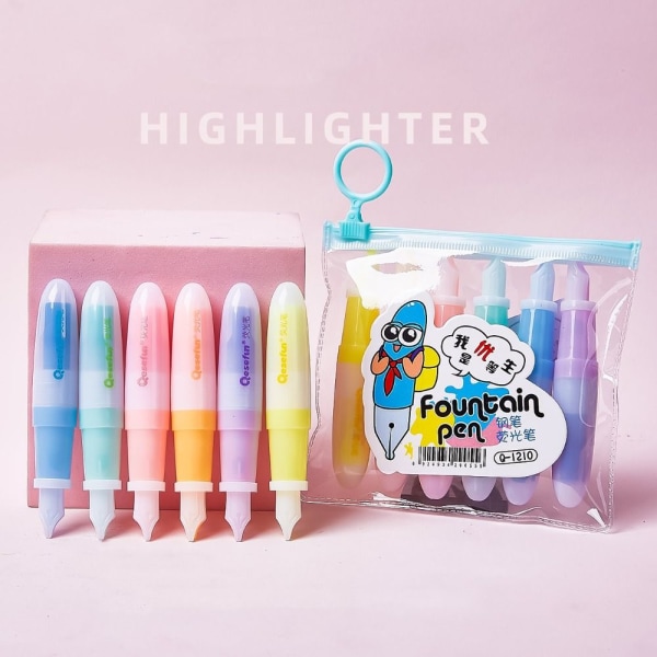 Cartoon Highlighters Färg Highlighters FOUNTAIN PEN FOUNTAIN Fountain pen