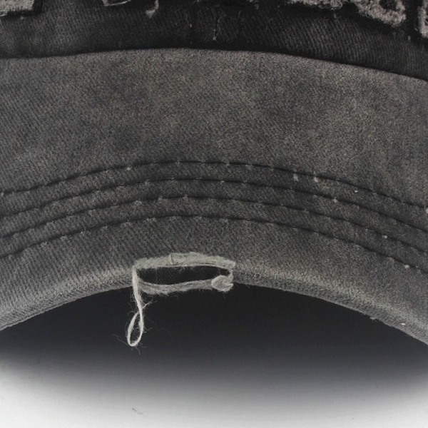 Broderi Baseball Caps Distressed Hole Faded Hats KAFFE coffee