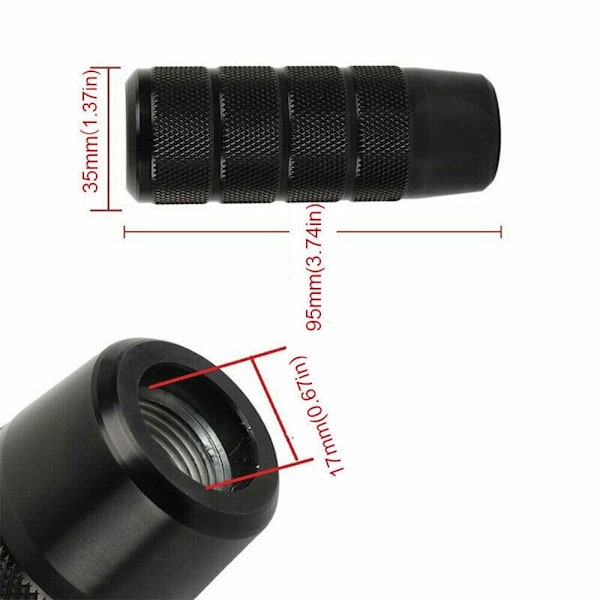 Gearskifteknap Manuel gearkasse SORT Black