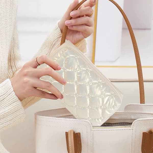 Sminkväska Tvätt Necessär Pouch VIT White