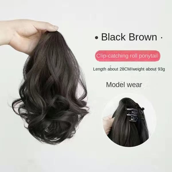 Hestehale Clip Hårklemme LYSEBRUN Light Brown