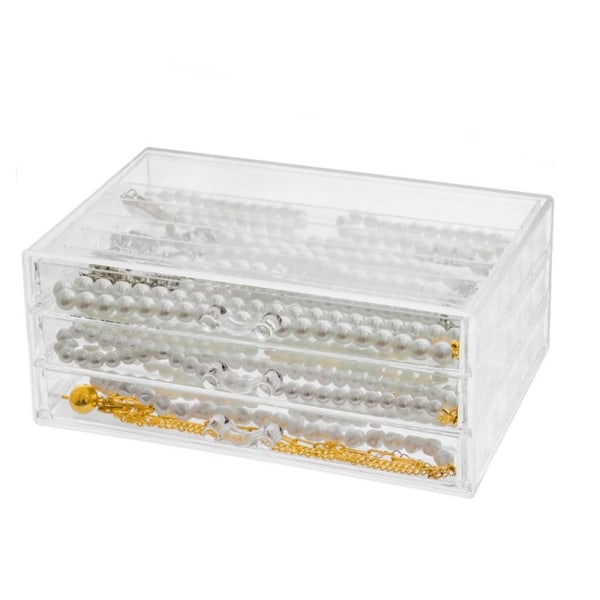 Halskæde Display Holder Halskæde Organizer Box 3 SKUFFE 18 3 Drawer 18 Girds