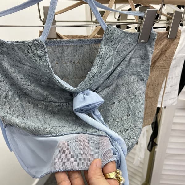 Topp Cardigan Sett Camisole BLÅ Blue