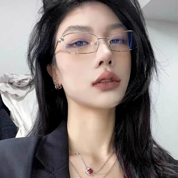 Small Square Frame lasit Anti Blue Light lasit MUSTA black
