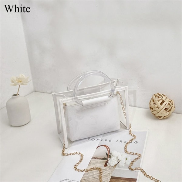 Handväskor PVC Jelly Bag VIT white
