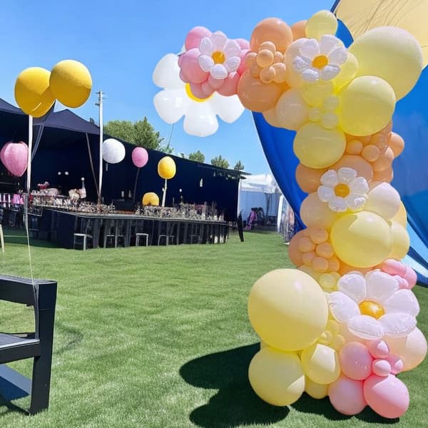 Daisy Ballon Guirlande Bue Sæt