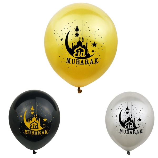 Eid Mubarak Ballonger Festdekor GULD 10ST gold 10PCS